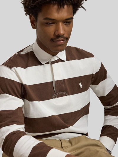 Polo Ralph Lauren Sweatshirt mit Kontrastkragen Mittelbraun 3