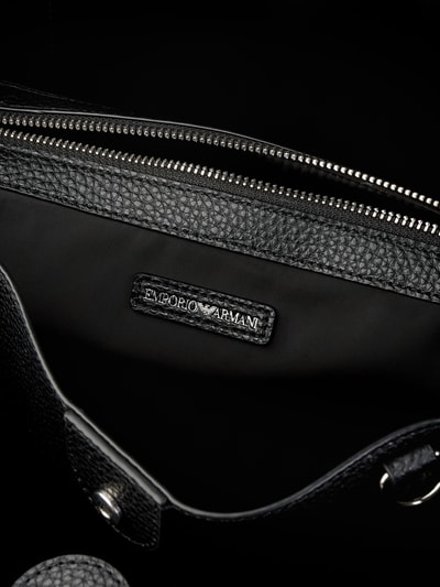 Emporio Armani Torba shopper z materiału skóropodobnego Czarny 5