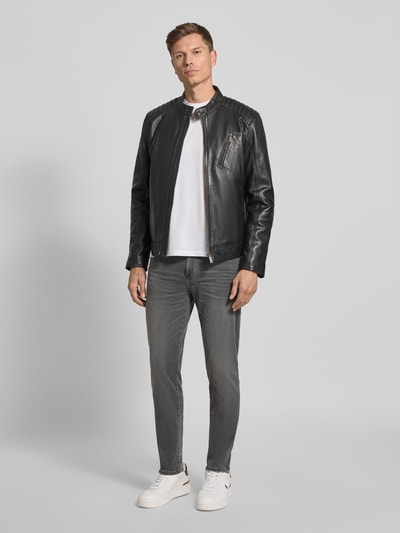 BOSS Orange Slim Fit Jeans aus Baumwoll-Mix Modell 'ONYX BO' Dunkelgrau 1