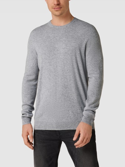 Christian Berg Men Strickpullover aus Merino-Kaschmir-Mix Mittelgrau meliert 4