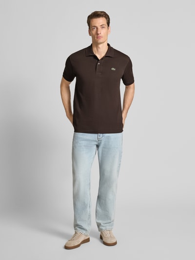 Lacoste Regular fit poloshirt van puur katoen Donkerbruin - 1