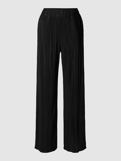 Selected Femme Broek met structuurmotief, model ‘FELLIE' Zwart - 2