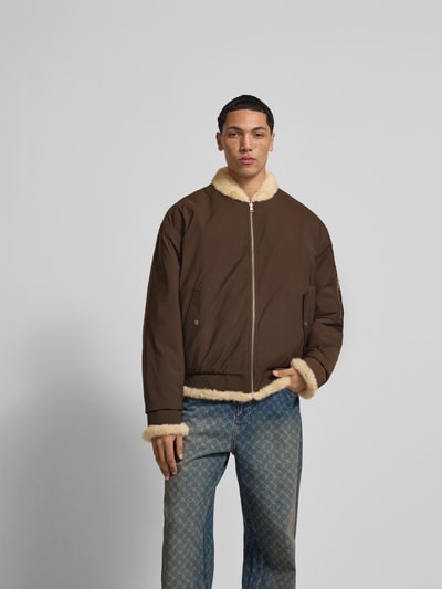 MM6 Maison Margiela Jacke mit Reißverschluss Mittelbraun 4