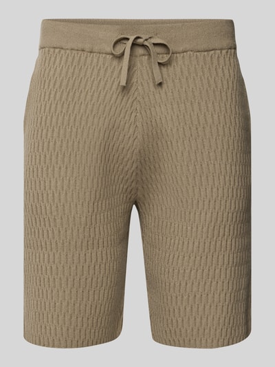 JAKE*S STUDIO MEN Korte regular fit broek met structuurmotief Roodbruin - 2