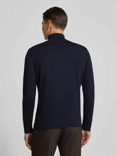 Tom Tailor Regular fit coltrui van puur katoen Marineblauw - 5