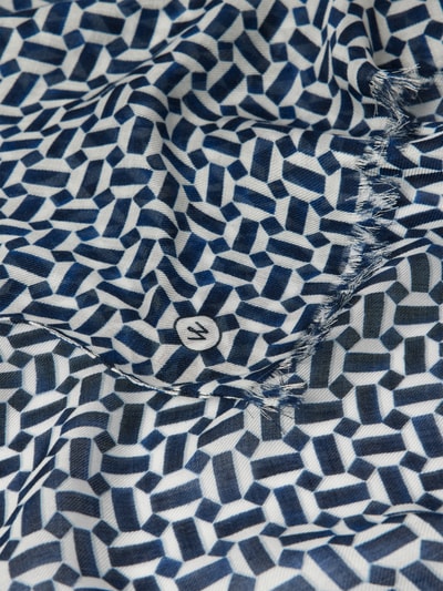 Windsor Schal aus Modal mit Allover-Muster Marineblau 2