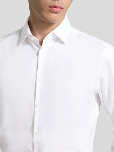 Jake*s Regular Fit Business Hemd aus Baumwolle mit Kentkragen Weiss 3
