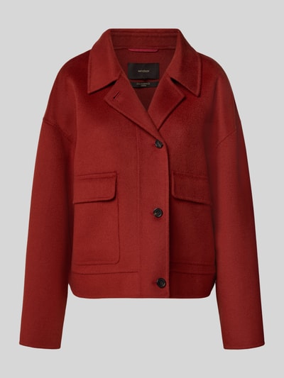 Productfoto, Jacke aus Schurwolle mit Pattentaschen van windsor., rode wol, regular fit, reverskraag, knoopsluiting, klepzakken, achterkant lengte 57 cm, schouderbreedte 60 cm, borstwijdte 58 cm, mouwlengte 53 cm