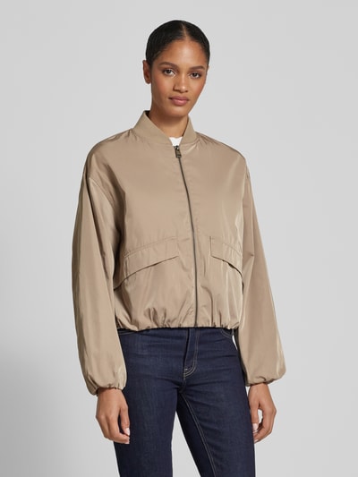 Jake*s Casual Jacke mit Reißverschluss Taupe 4