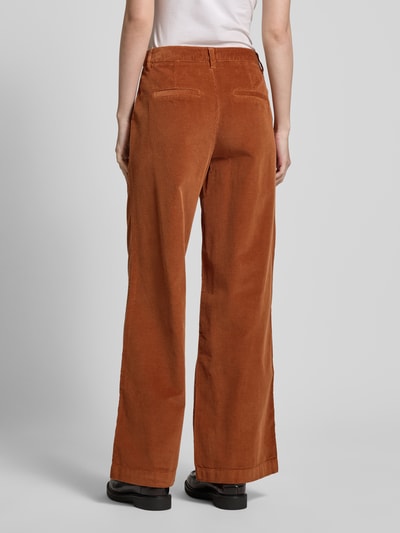 s.Oliver RED LABEL Regular fit corduroy broek van puur katoen met wijde pijpen Cognac - 5