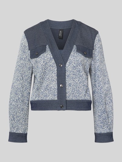 Marc Cain Cardigan aus Viskose-Mix mit V-Ausschnitt Marine Melange 2