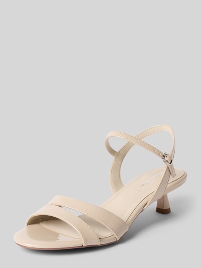 Tamaris Sandaletten mit Kitten Heel Absatz Beige 1