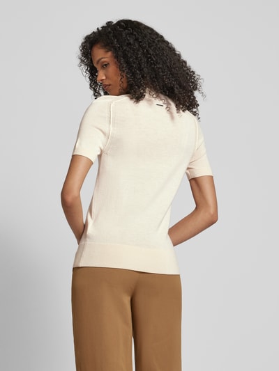 Calvin Klein Womenswear Sweter z dzianiny z prążkowanymi wykończeniami Écru 5