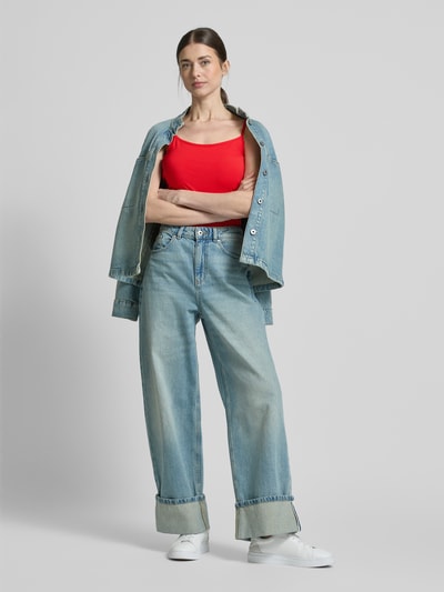 s.Oliver RED LABEL Slim Fit Trägertop aus Baumwoll-Mix Rot 1