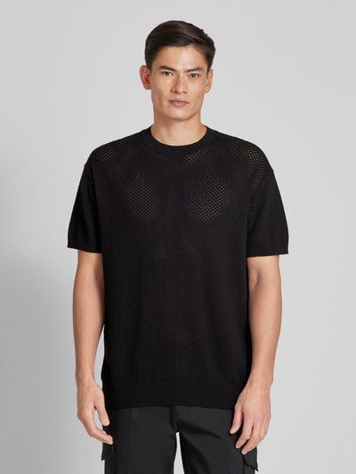 Karl Lagerfeld T-Shirt mit Lochmuster Black 4