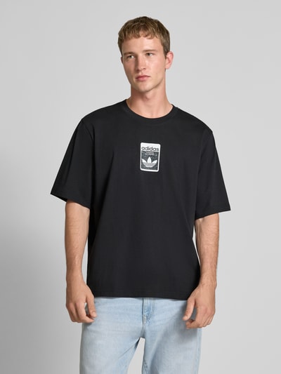adidas Originals T-Shirt mit Label-Print Black 4