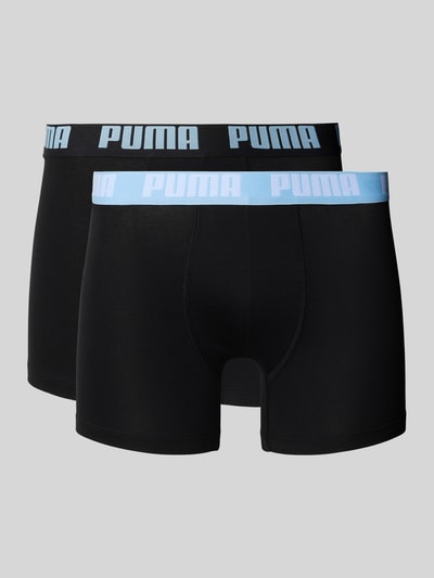 PUMA Boxershort met elastische logo in band in een set van 2 stuks Zwart - 1