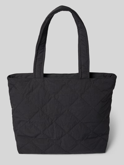 Seidenfelt Shopper met doorgestikte naden, model 'Hetta' Zwart - 4