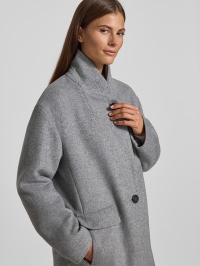 Windsor Lange jas van lanawolmix met kasjmier Middengrijs - 3