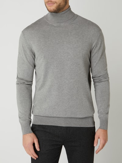 Scotch & Soda Rollkragenpullover aus Viskosemischung  Graphit 4