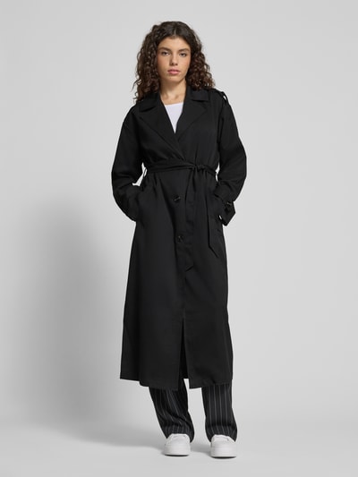 Only Comfort Fit Trenchcoat mit Reverskragen Modell 'LINE' Black 4