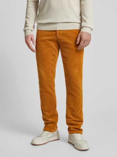 Christian Berg Men Corduroy broek in 5-pocketmodel Donkeroranje - 4