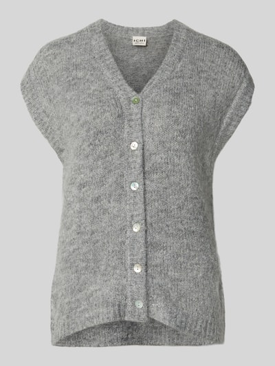 ICHI Mouwloos vest met V-hals, model 'BELABLUE' Lichtgrijs - 2