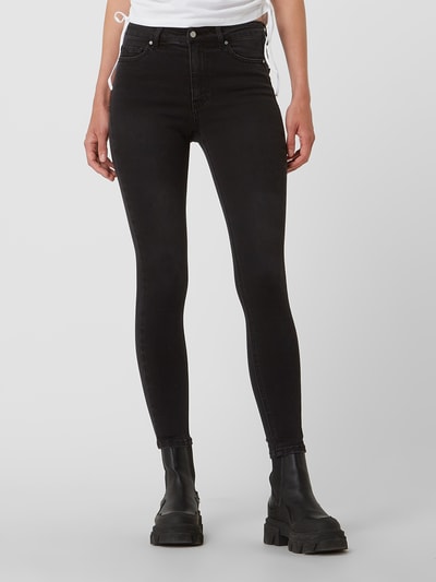 YOUNG POETS SOCIETY Skinny fit high waist jeans met stretch, model 'Ania' Zwart - 4