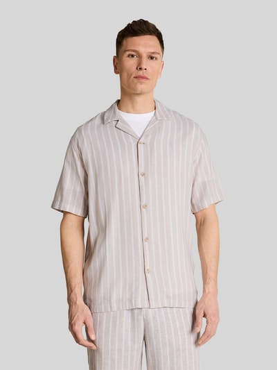 Tom Tailor Denim Relaxed Fit Freizeithemd aus Viskose-Leinen-Mix Beige 4