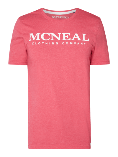 MCNEAL T-shirt z nadrukiem z logo Neonowy różowy melanż 2