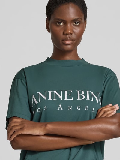 Anine Bing Oversized T-Shirt mit Logo-Print Dunkelgruen 3