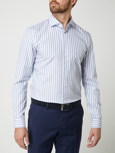 Jake*s Slim Fit Slim fit zakelijk overhemd van katoen Bleu - 4