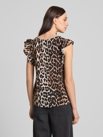 Vero Moda Regular Fit Top mit Kappärmeln Modell 'JOSIE' Sand 5