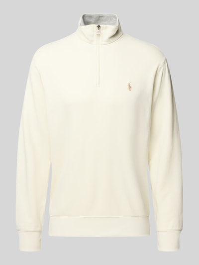 Polo Ralph Lauren Sweatshirt mit Label-Stitching Ecru 2