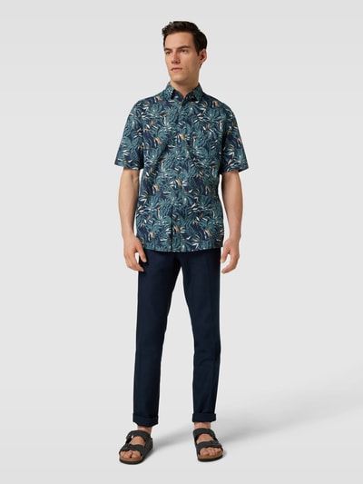 Tom Tailor Vrijetijdsoverhemd met all-over print Marineblauw - 1