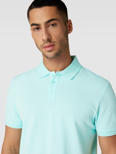 QS Poloshirt met korte knoopsluiting Mintgroen - 3