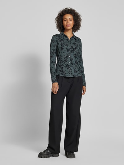 Marc O'Polo Regular Fit Jersey-Bluse aus hochwertigem Viskose-Mix mit Print-Muster Smaragd 1