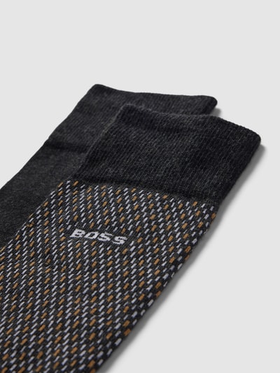 BOSS Socken mit Label-Detail im 2er-Pack Anthrazit 2