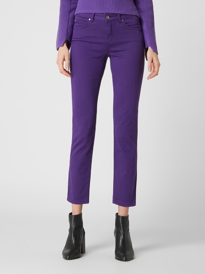 Oui Skinny Fit Jeans mit Stretch-Anteil Modell 'Bextor' Lila 4
