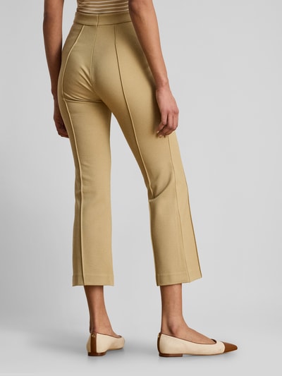 Lauren Ralph Lauren Spodnie o kroju slim fit o dł. 7/8 z ozdobnym szwem Piaskowy 5