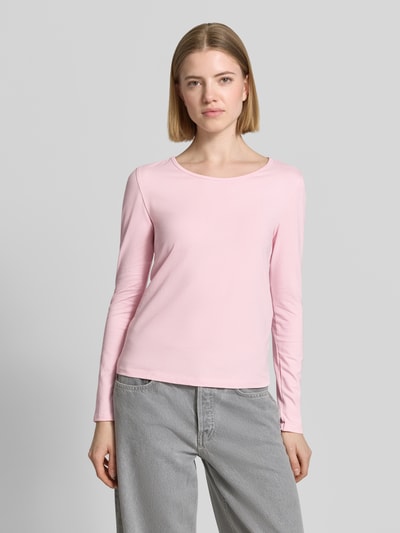 ZABAIONE Longsleeve mit geripptem Rundhalsausschnitt Rosa 4