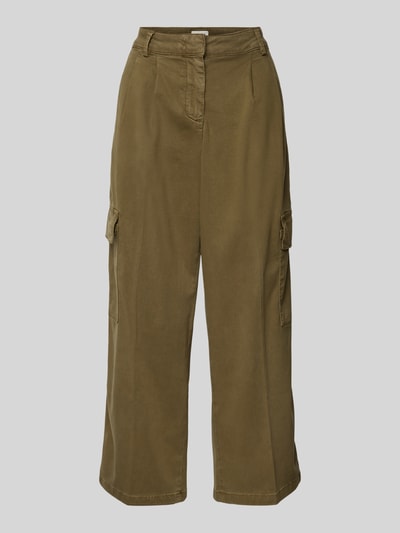 Milano Italy Straight Leg Cargohose mit Bundfalten Khaki 2