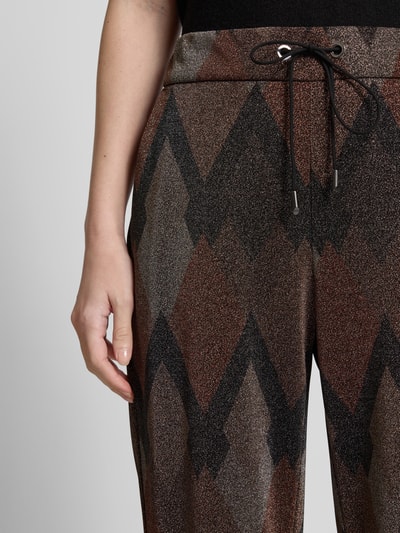 MAC Wide Leg Stoffhose mit elastischem Bund Modell 'Chiara' Mittelgrau 3