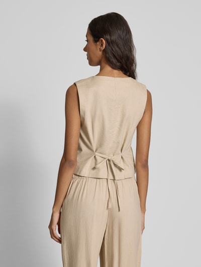 Only Regular Fit Weste mit Cinch-Bändern Modell 'CARO' Sand 5