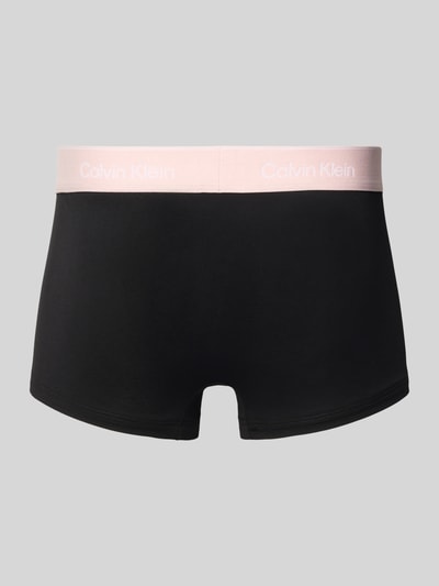 Calvin Klein Underwear Trunks mit Logo-Stitching Modell 'Low Rise' im 3er-Pack Black 3
