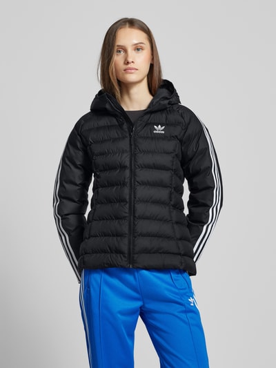 adidas Originals Slim Fit Steppjacke mit Label-Stitching Black 4