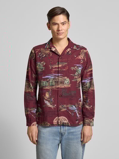 Polo Ralph Lauren Classic Fit Freizeithemd mit Brusttasche Modell 'CLADY' Bordeaux 4