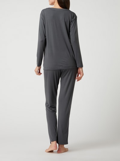 Pluto Pyjama mit Stretch-Anteil Modell 'Janet' Anthrazit 4