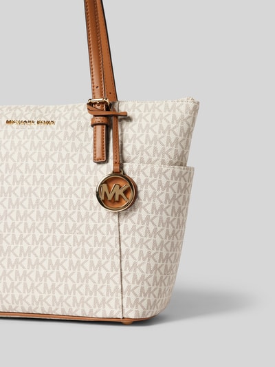 MICHAEL Michael Kors Handtas met labeldetails, model 'JET SET' Ecru - 3