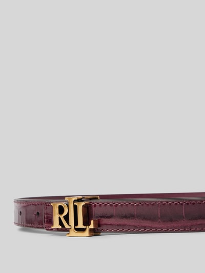 Lauren Ralph Lauren Riem van runderleer met pinsluiting Donkerbruin - 2